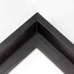 This 1-5/8 " floater frame comes in a textured matte black finish. This classic frame is highlighted by its natural texture, creating the perfect modern rustic fusion for your artwork.