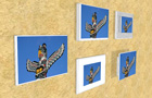 Plaque Mounting Styles with white colored beveled edges