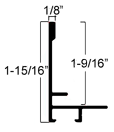 1-9/16 " stepped metal floater frame. This frame has a slim face and deep profile. It comes in white silver and features a horizontal brushed texture. Dispersed light is reflected.